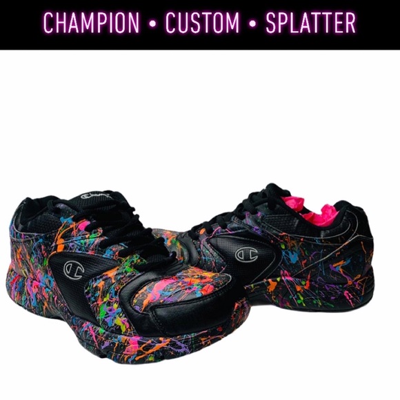 SOLD - Champion Custom Made Splatter Shoes - Picture 8 of 11